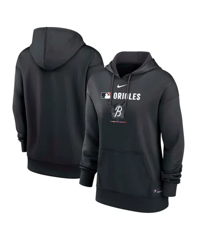 Nike Women's Black Baltimore Orioles Authentic Collection City Connect Performance Pullover Hoodie