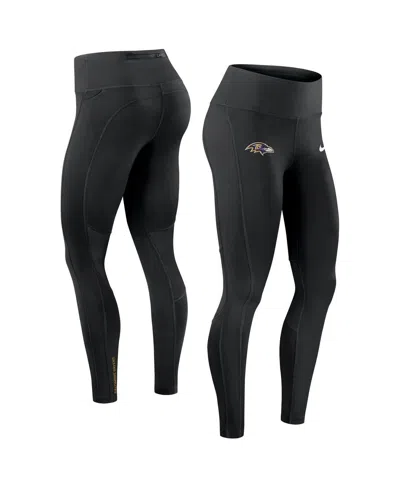Nike Women's Black Baltimore Ravens Primetime Epic Fast Performance Leggings