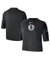 Nike Women's Black Brooklyn Nets 2024/25 City Edition Courtside Boxy T-shirt In Black