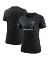 Nike Women's Black Carolina Panthers 2024 Nfl Crucial Catch Tri-blend T-shirt In Black