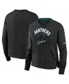 Nike Black Carolina Panthers High Hip Pullover Sweatshirt In Black