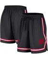 Nike Women's Black Chicago Bulls Sideline Fly Crossover Performance Shorts In Black,red