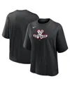 Nike Black Chicago White Sox Side Cinch Fashion Tri-blend Performance T-shirt In Black