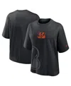 Nike Women's Black Cincinnati Bengals Boxy T-shirt In Black