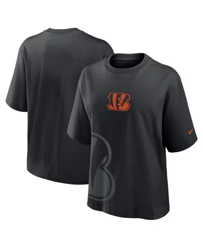 NIKE WOMEN'S BLACK CINCINNATI BENGALS BOXY T-SHIRT