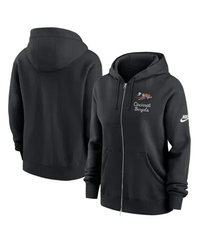 Nike Women's Black Cincinnati Bengals Phoenix Rewind Full-zip Hoodie