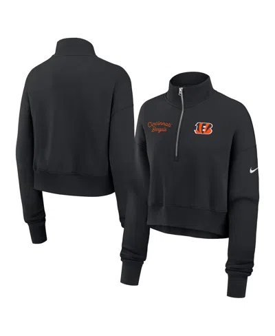 Nike Women's Black Cincinnati Bengals Primetime Phoenix Half-zip Sweatshirt