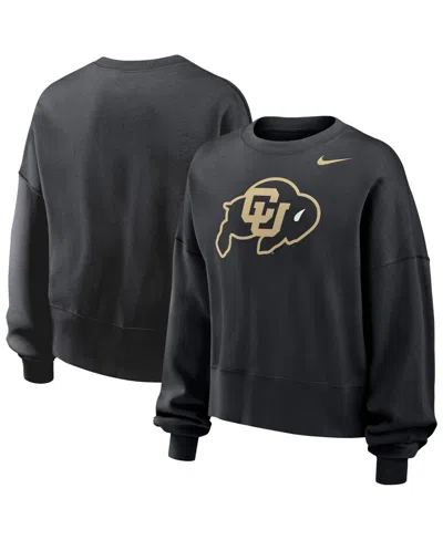 Nike Women's Black Colorado Buffaloes Phoenix Fleece Pullover Sweatshirt