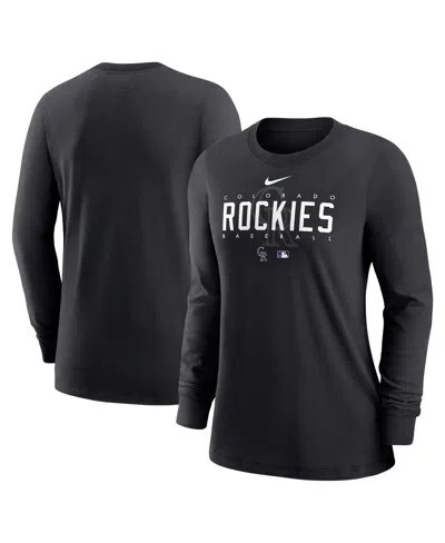 Nike Women's Black Colorado Rockies Authentic Collection Legend Performance Long Sleeve T-shirt