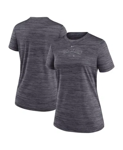 Nike Women's Black Colorado Rockies Authentic Collection Velocity Performance T-shirt