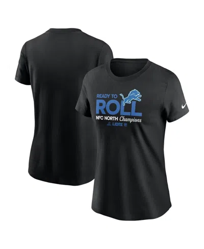 Nike Women's Black Detroit Lions 2024 Nfc North Division Champions Locker Room Trophy Collection T-shirt