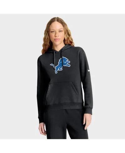 Nike Black Detroit Lions Club Fleece Pullover Hoodie