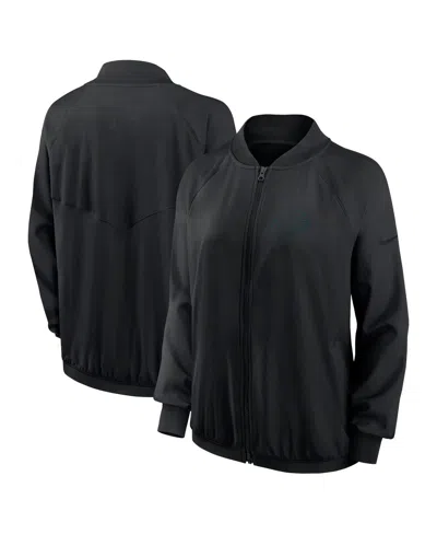 Nike Women's Black Detroit Lions Raglan Full-zip Jacket