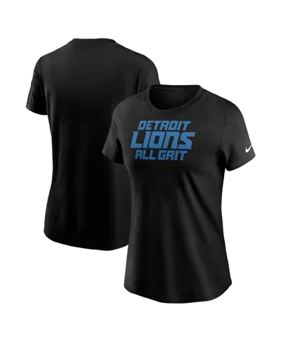 Nike Women's Black Detroit Lions Winning Dreams T-shirt