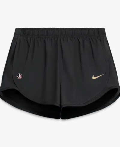 Nike Women's Black Florida State Seminoles Tempo Mid-rise Dri-fit Shorts