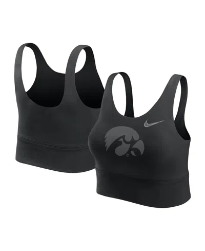 Nike Women's Black Iowa Hawkeyes Performance Longline Sports Bra