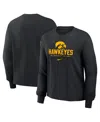 Nike Women's Black Iowa Hawkeyes Primetime University Boxy Long Sleeve T-shirt In Black