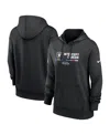 Nike Women's Black Las Vegas Raiders Nfl Crucial Catch Therma Performance Pullover Hoodie In Black