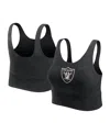 Nike Women's Black Las Vegas Raiders Performance Longline Sports Bra In Black