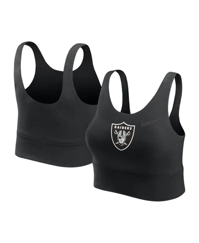 Nike Women's Black Las Vegas Raiders Performance Longline Sports Bra
