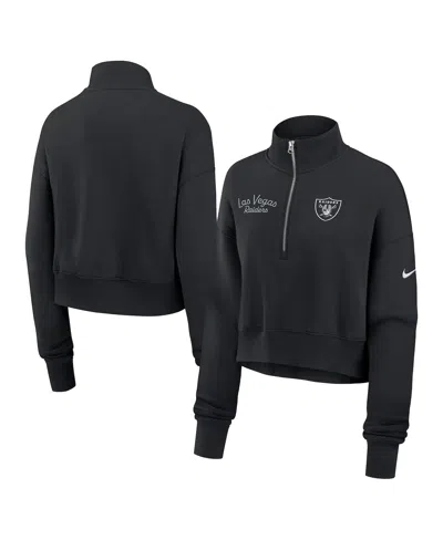 Nike Black Las Vegas Raiders Primetime Phoenix Half-zip Sweatshirt