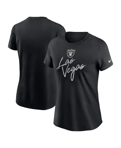 Nike Women's Black Las Vegas Raiders Team City Roll T-shirt