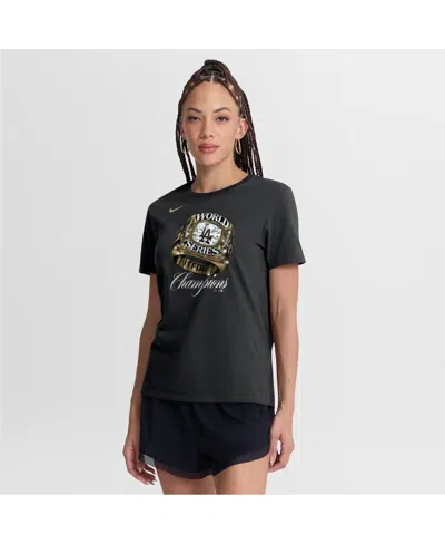 Nike Women's Black Los Angeles Dodgers 2026 Gold Collection Graphic T-shirt In Multi