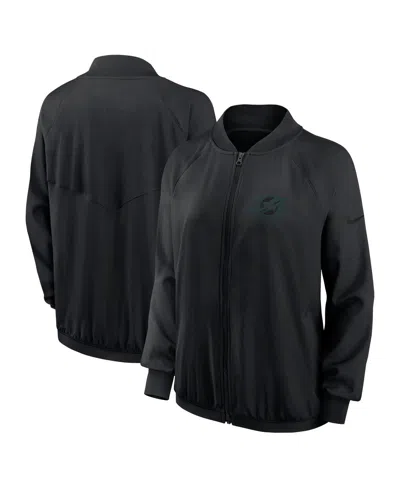Nike Women's Black Miami Dolphins Full-zip Jacket