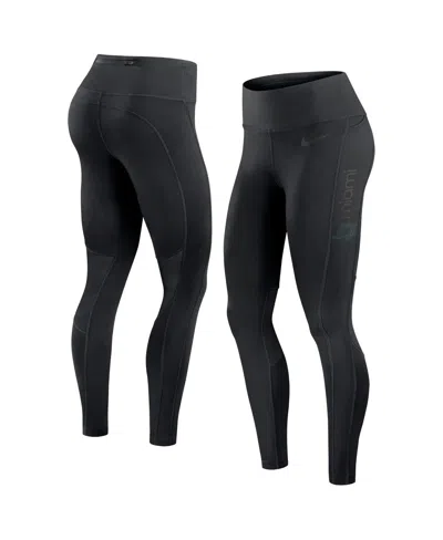 NIKE WOMEN'S BLACK MIAMI DOLPHINS PERFORMANCE LEGGINGS