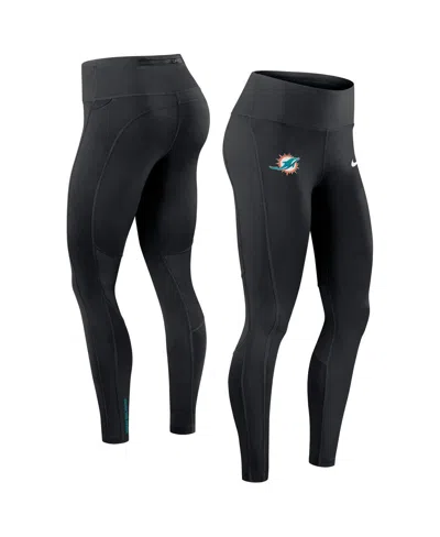 Nike Women's Black Miami Dolphins Primetime Epic Fast Performance Leggings
