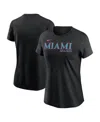 Nike Black Miami Marlins 2025 City Connect Wordmark T-shirt In Black