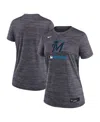 Nike Women's Black Miami Marlins Authentic Collection Velocity Performance T-shirt