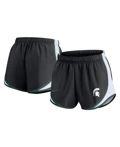 Nike Women's Black Michigan State Spartans Spring Break Tempo Performance Shorts
