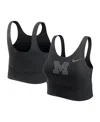 Nike Women's Black Michigan Wolverines Performance Longline Sports Bra In Black