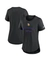 Nike Black Minnesota Vikings Script Tri-blend T-shirt In Gray