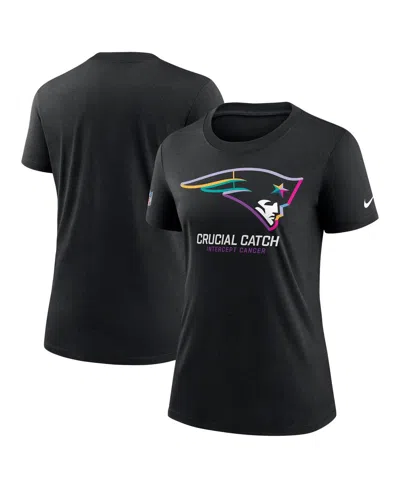 Nike Women's Black New England Patriots 2024 Nfl Crucial Catch Tri-blend T-shirt