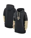 Nike Black New Orleans Saints 2024 Sideline Essential Fleece Pullover Hoodie In Black