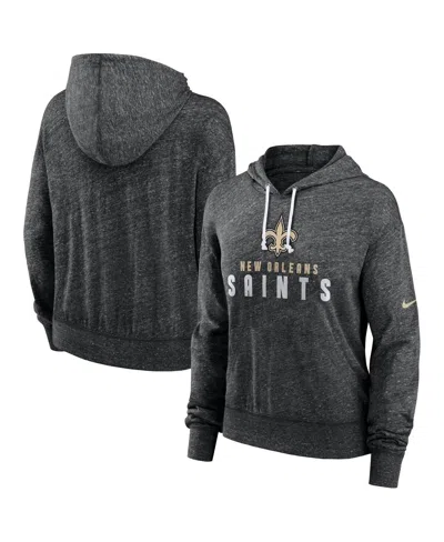 Nike Women's Black New Orleans Saints Gym Vintage Lightweight Pullover Hoodie