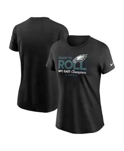 Nike Women's Black Philadelphia Eagles 2024 Nfc East Division Champions Locker Room Trophy Collection T-s