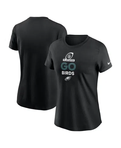 Nike Women's Black Philadelphia Eagles 2024 Nfl Playoffs T-shirt
