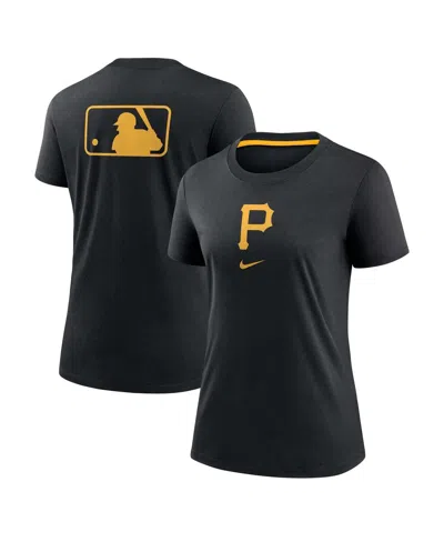 Nike Women's Black Pittsburgh Pirates Authentic Collection Early Work Tri-blend T-shirt