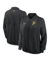 Nike Women's Black Pittsburgh Pirates Authentic Collection Team Raglan Performance Full-zip Jacket In Black