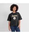 Nike Pittsburgh Steelers Essential Script Boxy  Women's Nfl T-shirt In Black