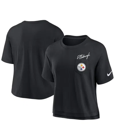 Nike Women's Black Pittsburgh Steelers Performance Pocket T-shirt