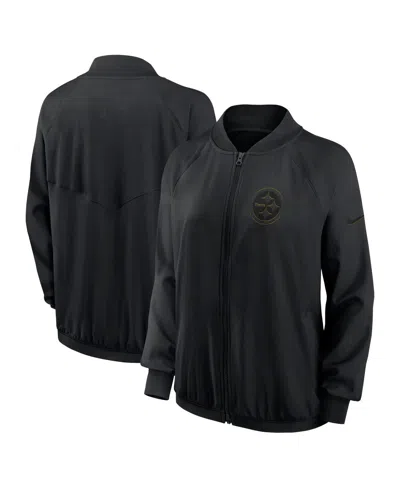 Nike Women's Black Philadelphia Eagles Raglan Full-zip Jacket