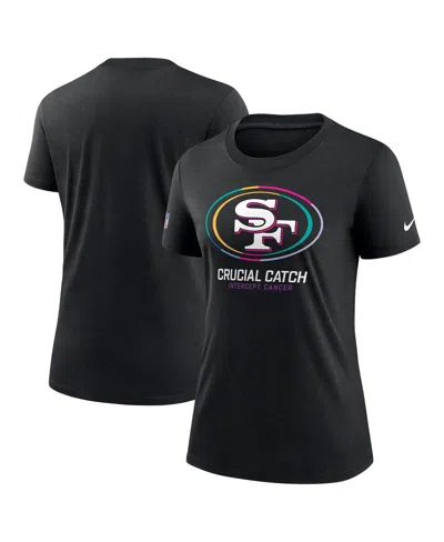 Nike Women's Black San Francisco 49ers 2024 Nfl Crucial Catch Tri-blend T-shirt