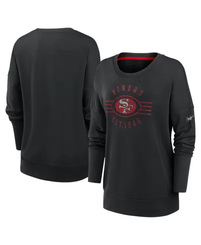 Nike Women's Black San Francisco 49ers Playback Icon Dri-fit Sweatshirt