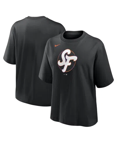 Nike Women's Black San Francisco Giants 2025 City Connect Logo Boxy T-shirt
