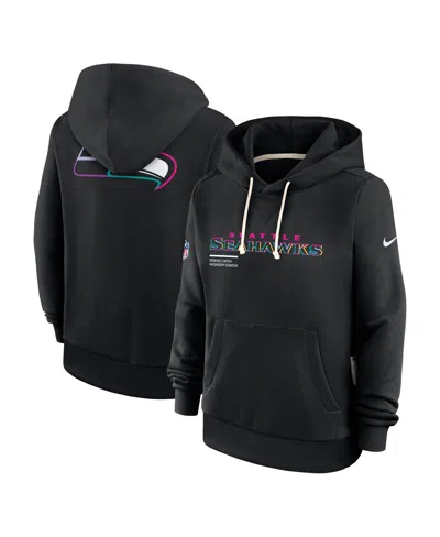 Nike Women's Black Seattle Seahawks 2025 Nfl Crucial Catch Sideline Standard Issue Dri-fit Hoodie