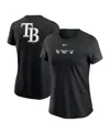 Nike Women's Black Tampa Bay Rays Over Shoulder T-shirt In Black